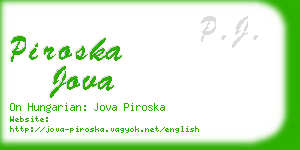 piroska jova business card